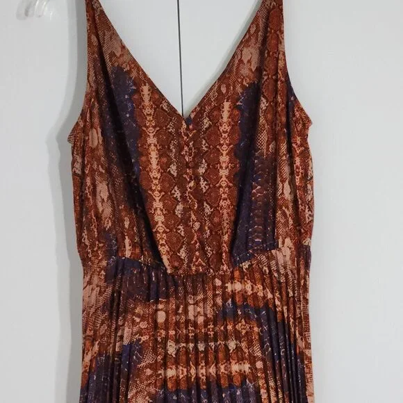 Nanette Lepore Dress Women's Size 8 Sleeveless Pleated with Front Buttons - Picture 2 of 4